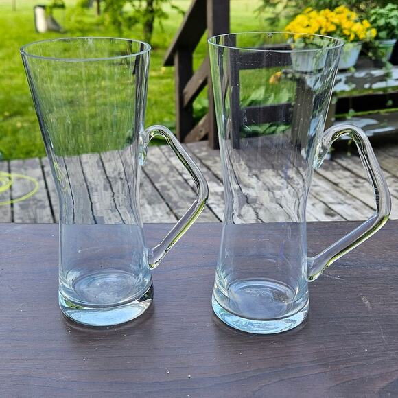 Set of Two (2) German Beer Glasses | Fine Glass Beer Stein made in Germany - Picture 2 of 6